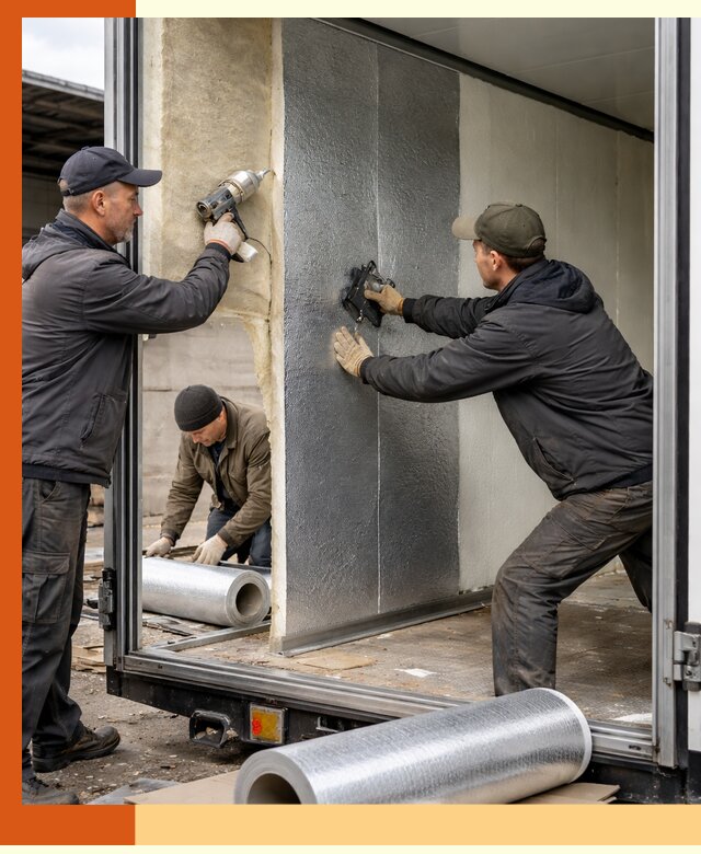 Утепление холодильного кузова в Павлово — монтаж и теплоизоляция