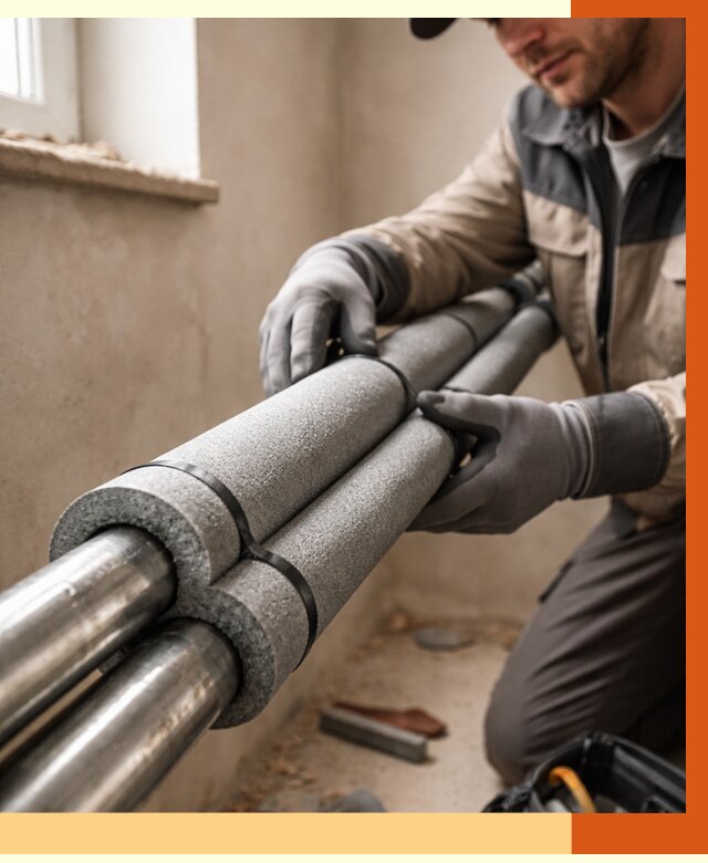 Утепление труб отопления в Павлово от 2889 руб. за м² — услуги под ключ | ТепломастерПвв