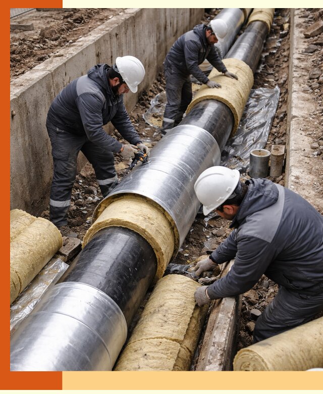 Утепление теплотрассы в Павлово: утеплительные работы и материалы