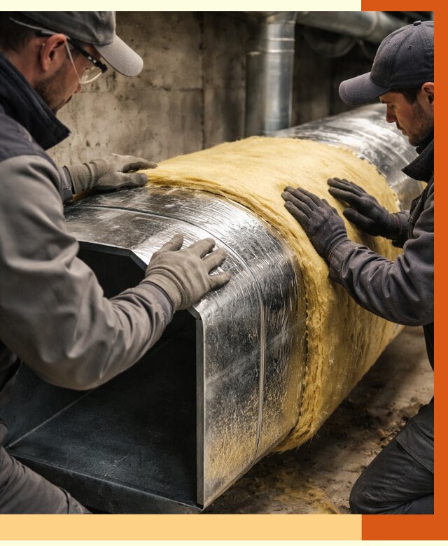 Утепление воздуховодов в Павлово от 4258 руб. — теплоизоляция вентиляции | ТепломастерПвв