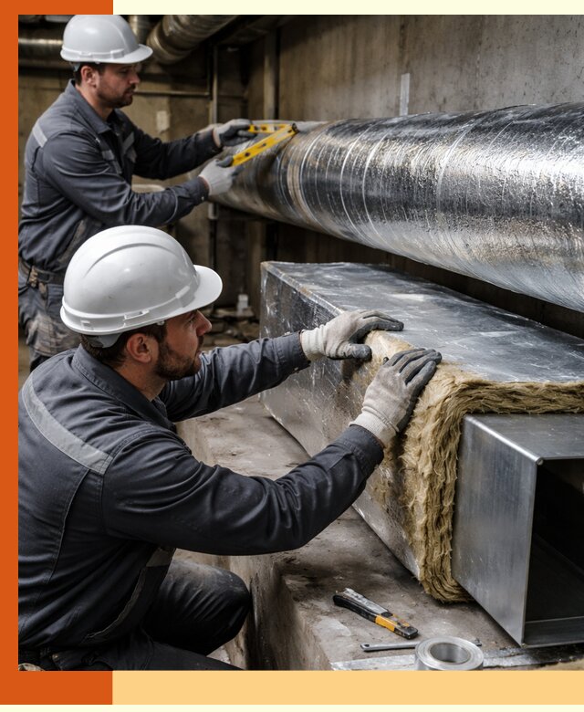 Профессиональное утепление воздуховодов и теплоизоляция в Павлово