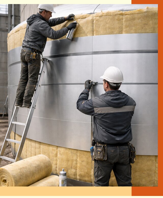 Утепление цистерны в Павлово пенополиуретаном от 14699 руб. под ключ | ТепломастерПвв