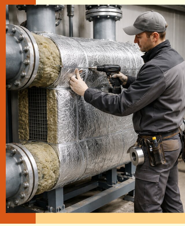 Утепление теплообменника в Павлово — профессиональная теплоизоляция оборудования