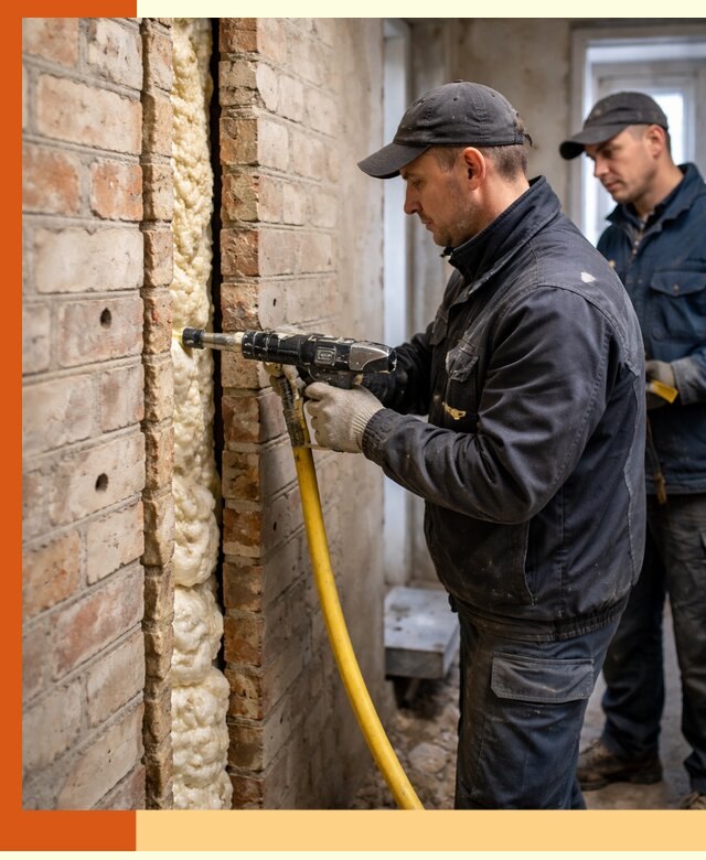 Межстеновое утепление пенополиуретаном в Павлово