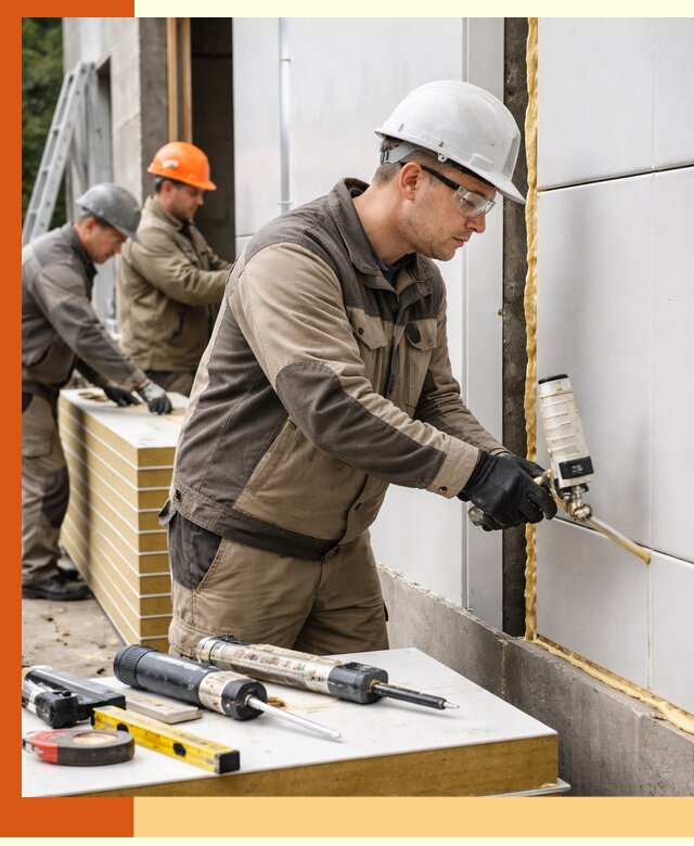 Утепление сэндвич-панелей пенополиуретаном в Павлово