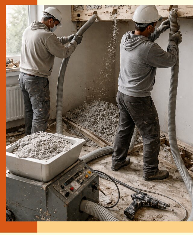 Заполнение пустот перекрытий пеной и наполнителями в Павлово