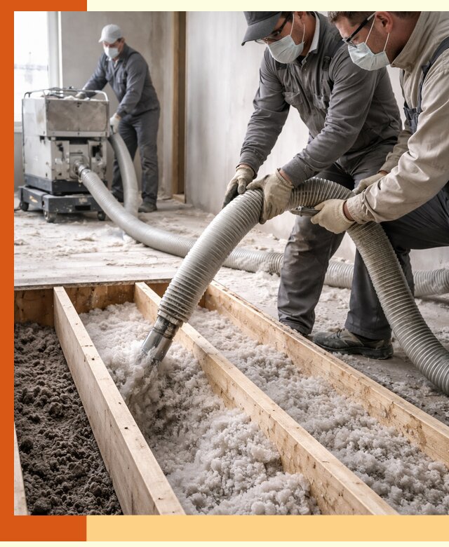 Заполнение полостей межэтажного перекрытия в Павлово эффективно и герметично