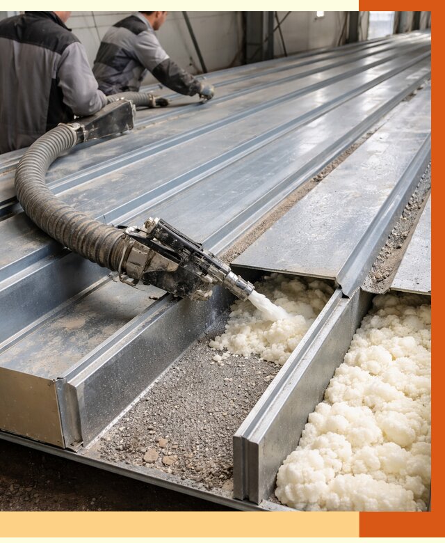 Заполнение пустот кровельных панелей в Павлово от 7299 руб. под ключ | ТепломастерПвв