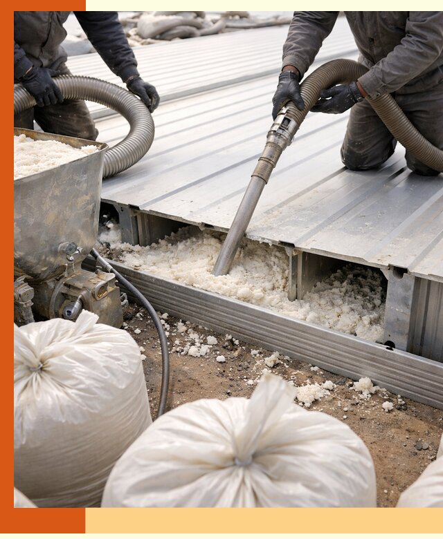 Заполнение пустот кровельных панелей пенными и мокрыми герметиками в Павлово