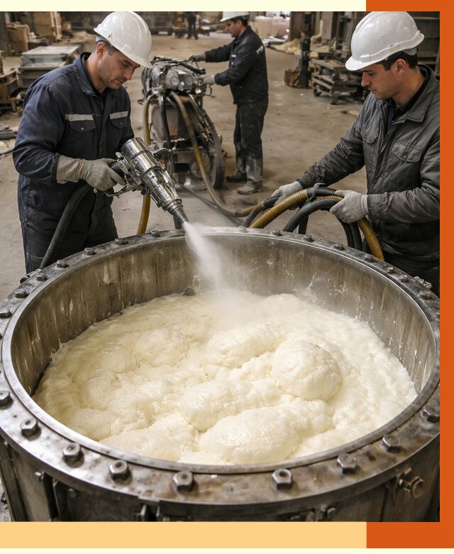 Заливка ППУ в емкости в Павлово от 7349 руб. — утепление емкости под ключ | ТепломастерПвв