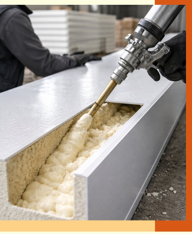 Заполнение пустот холодильных панелей в Павлово от 7603 руб. | ТепломастерПвв