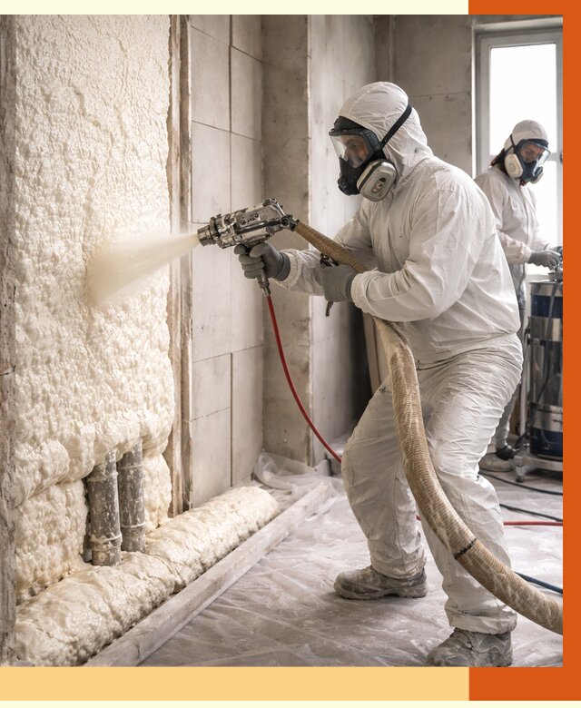 Напыление пенополиуретана в Павлово от 7603 руб./м2 — услуги и монтаж ППУ | ТепломастерПвв