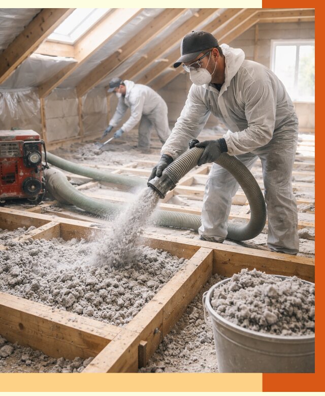 Утепление эковатой в Павлово от 2990 руб./м2 — монтаж и задувка | ТепломастерПвв