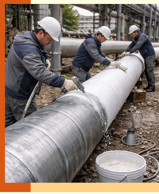 Утепление теплотрассы жидкой теплоизоляцией в Павлово