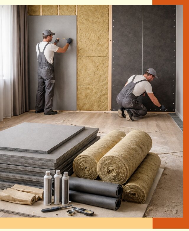 Шумоизоляция дома в Павлово от 4562 руб/м2 — комплексная звукоизоляция под ключ | ТепломастерПвв