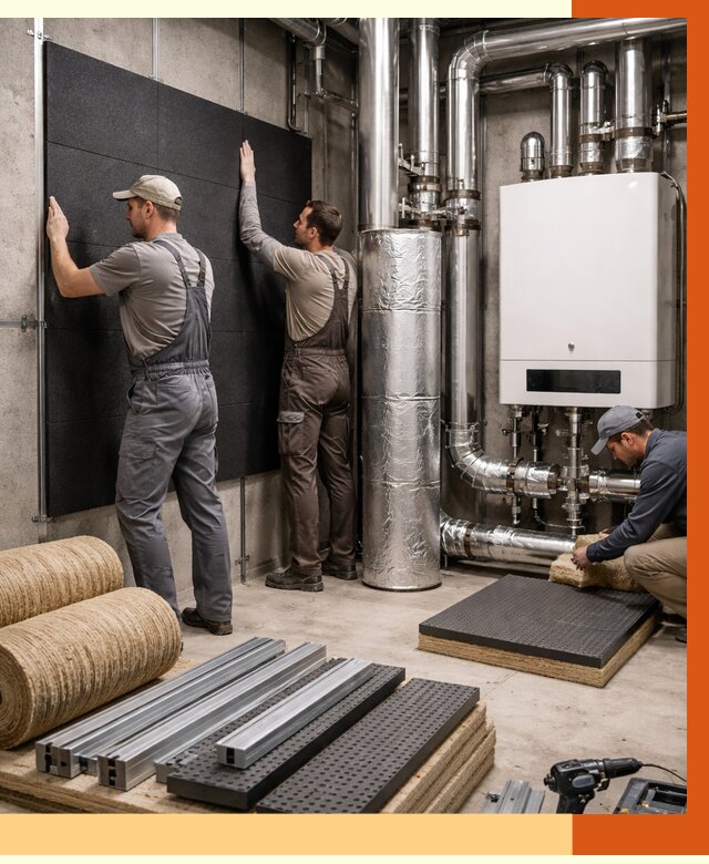 Шумоизоляция котельной в Павлово от 6589 руб. под ключ | Профессиональная звукоизоляция — ТепломастерПвв