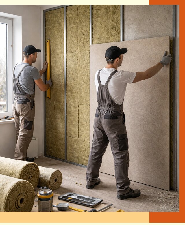 Шумоизоляция стен в Павлово от 4562 руб/м2 — звукоизоляция стен под ключ | ТепломастерПвв