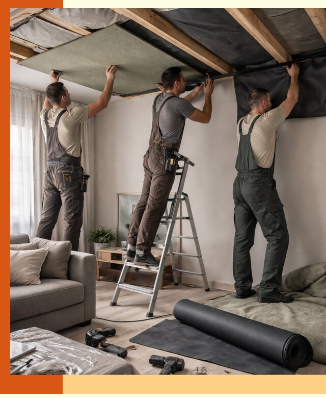 Шумоизоляция потолка в Павлово — профессиональное устранение шумов