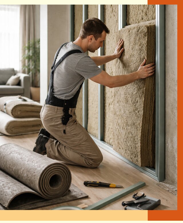 Шумоизоляция перегородок в Павлово от 1673 руб. за м2 — ТепломастерПвв