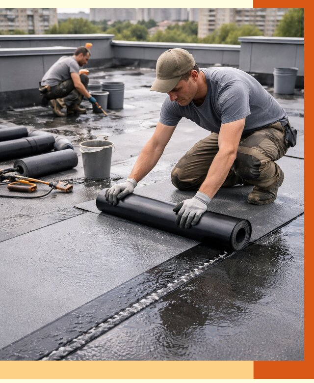 Гидроизоляция плоской кровли в Павлово от 4562 руб./м2 — профессионально | ТепломастерПвв