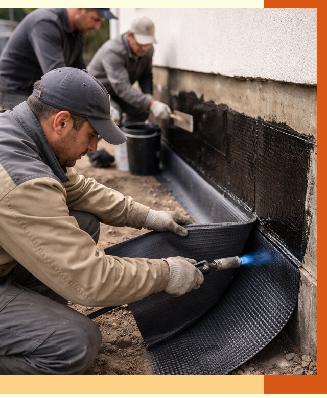 Гидроизоляция цоколя и отмостки в Павлово от 8616 руб. — ТепломастерПвв