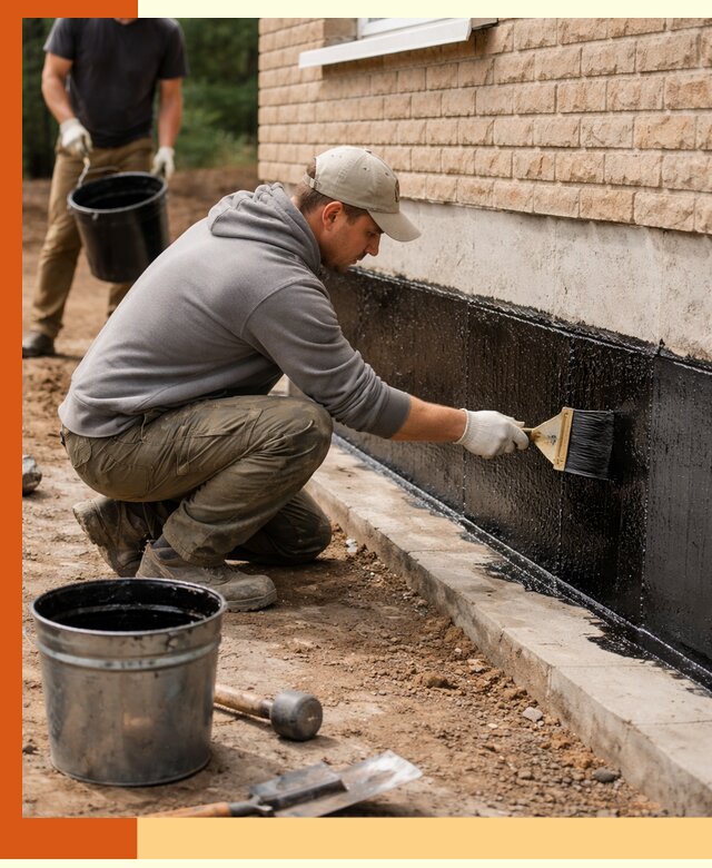 Гидроизоляция цоколя домов и зданий в Павлово эффективными методами