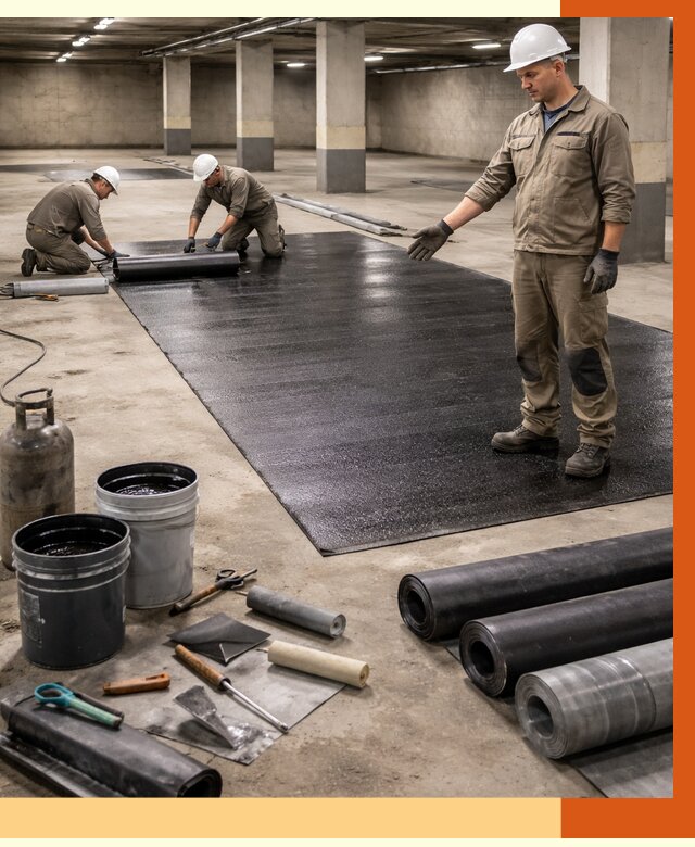 Гидроизоляция паркинга в Павлово от 1216 руб/м² — профессиональная защита | ТепломастерПвв