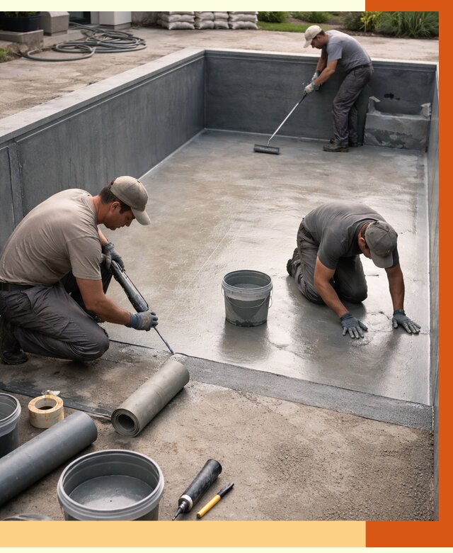 Профессиональная гидроизоляция бассейна в Павлово от 6589 руб. за м2 | ТепломастерПвв