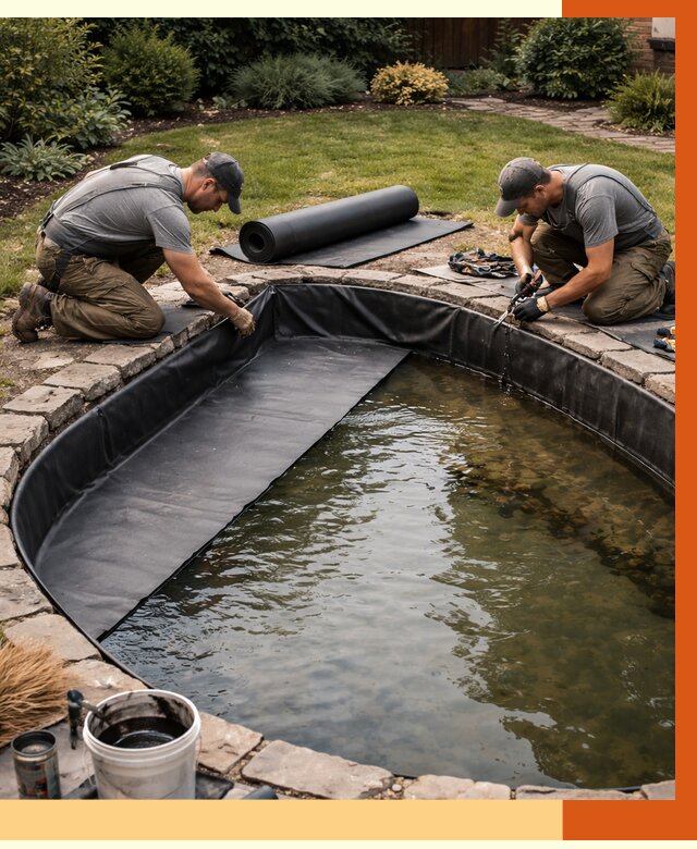 Гидроизоляция пруда в Павлово от 15206 руб. под ключ | ТепломастерПвв профессионально