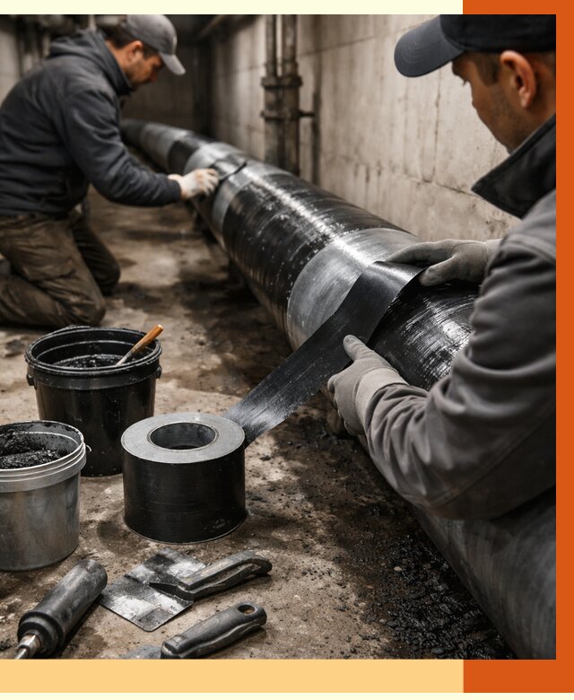 Гидроизоляция труб в Павлово от 2534 руб. — профессиональная герметизация | ТепломастерПвв