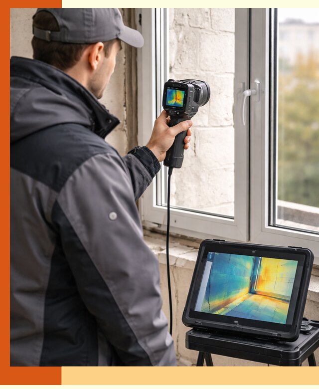Тепловизионное обследование дома в Павлово для выявления утечек тепла