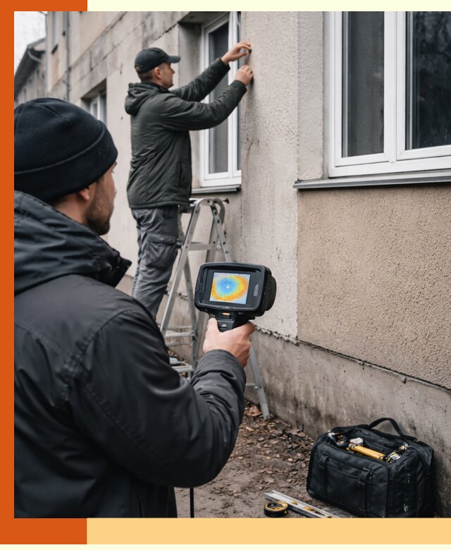 Тепловизионное обследование фасада в Павлово для выявления дефектов