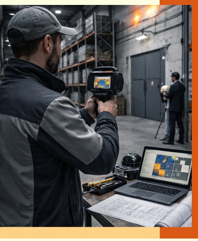 Тепловизионное обследование склада в Павлово от 6589 руб. | ТепломастерПвв