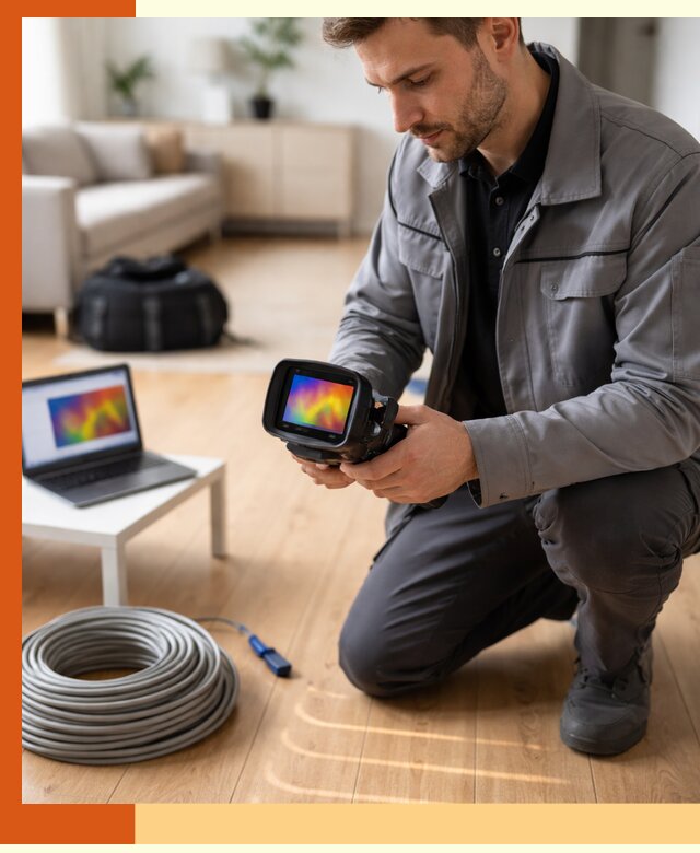 Тепловизионное обследование тёплого пола в Павлово для точной диагностики