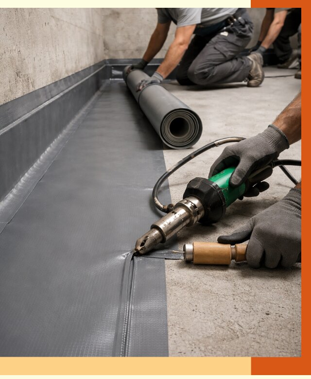 Монтаж гидроизоляционной мембраны в Павлово от 1009 руб/м2 | ТепломастерПвв