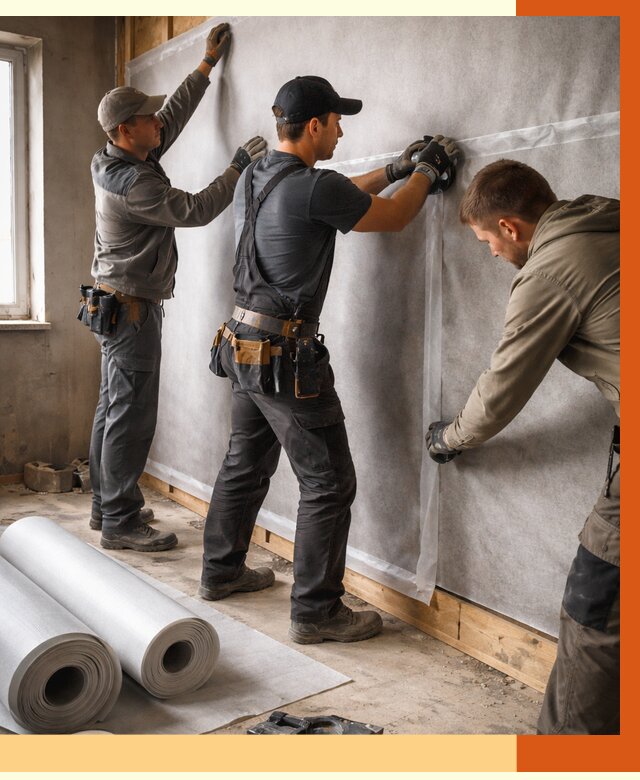 Монтаж ветроизоляции в Павлово от 4562 руб./м2 — профессионально | ТепломастерПвв