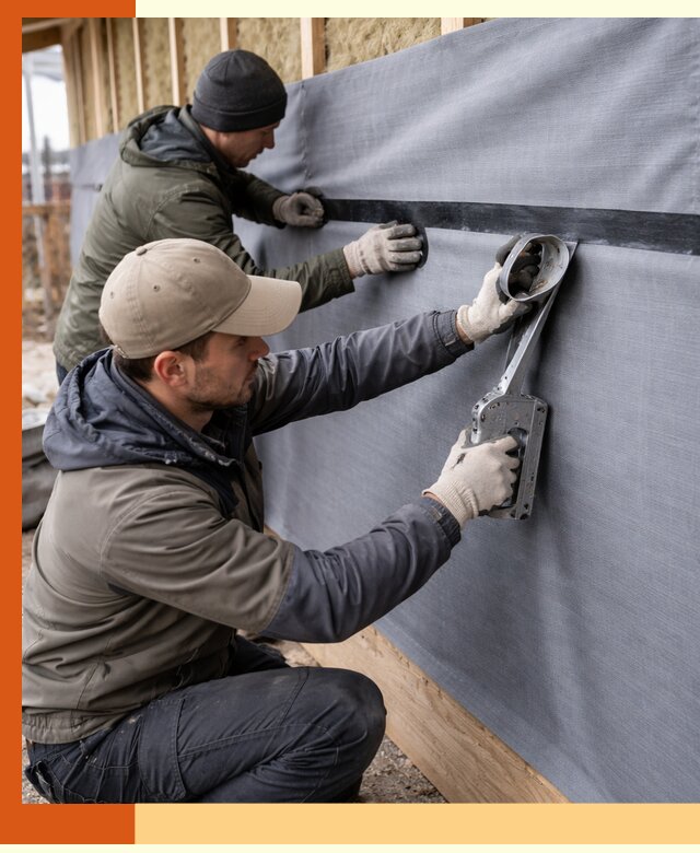 Монтаж ветроизоляции зданий и конструкций в Павлово