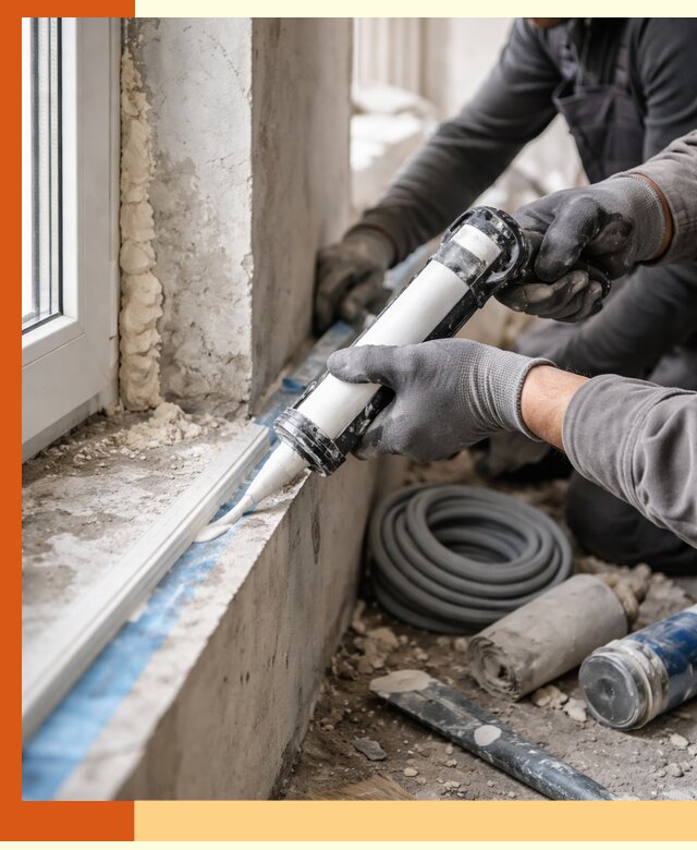 Герметизация стыков и примыканий зданий в Павлово