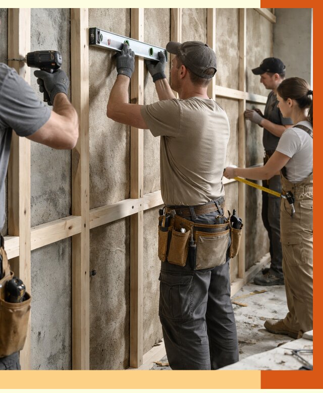 Монтаж обрешетки под утепление в Павлово от 1166 руб/м² | Заказать у ТепломастерПвв